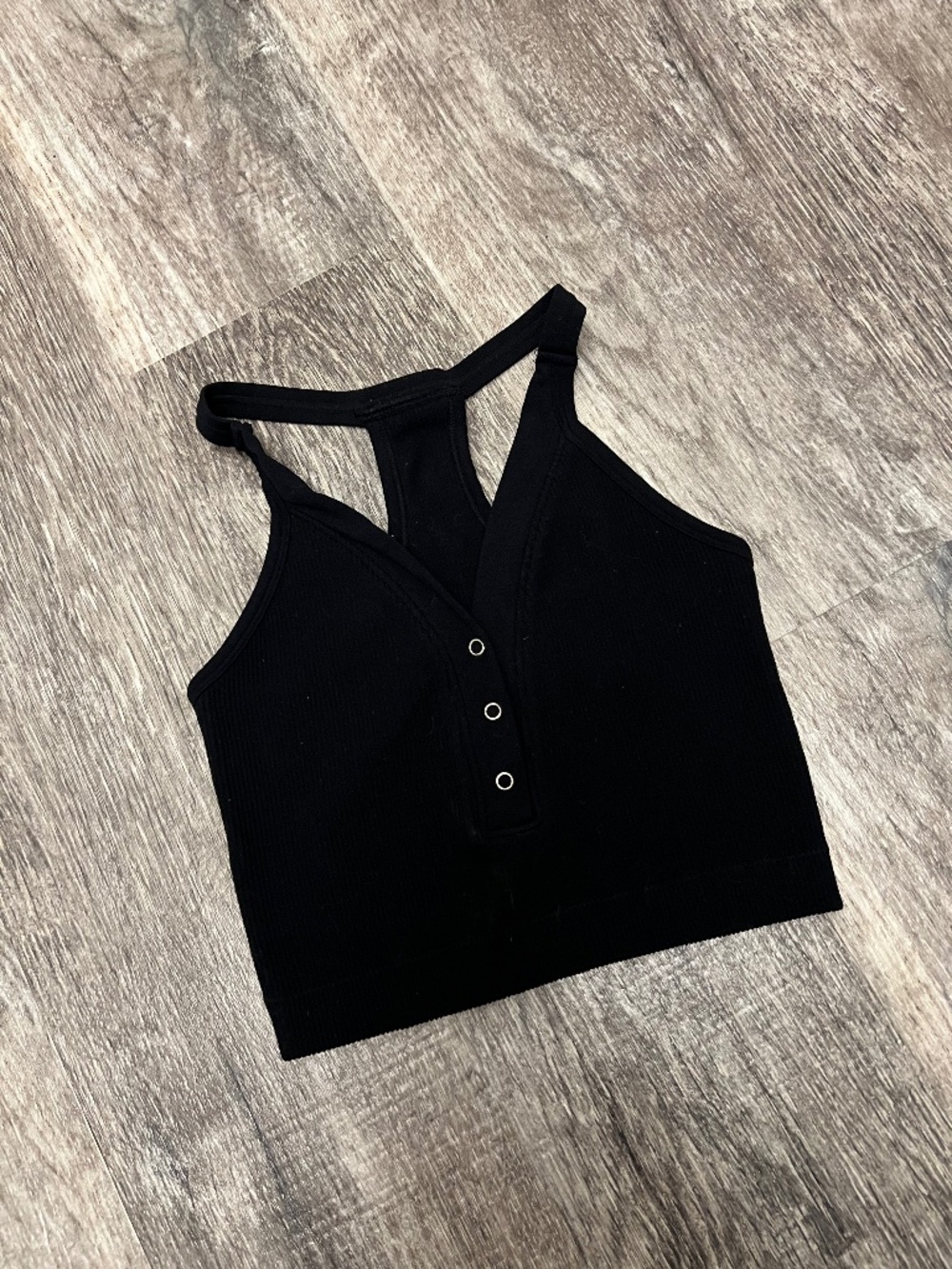 Pro Fit Black Ribbed Tank Top